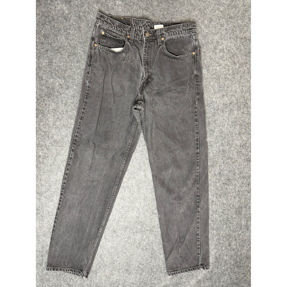 Levis 550 Relaxed Fit Jeans Mens 34x32 Faded Black Vintage Made in Canada 066140